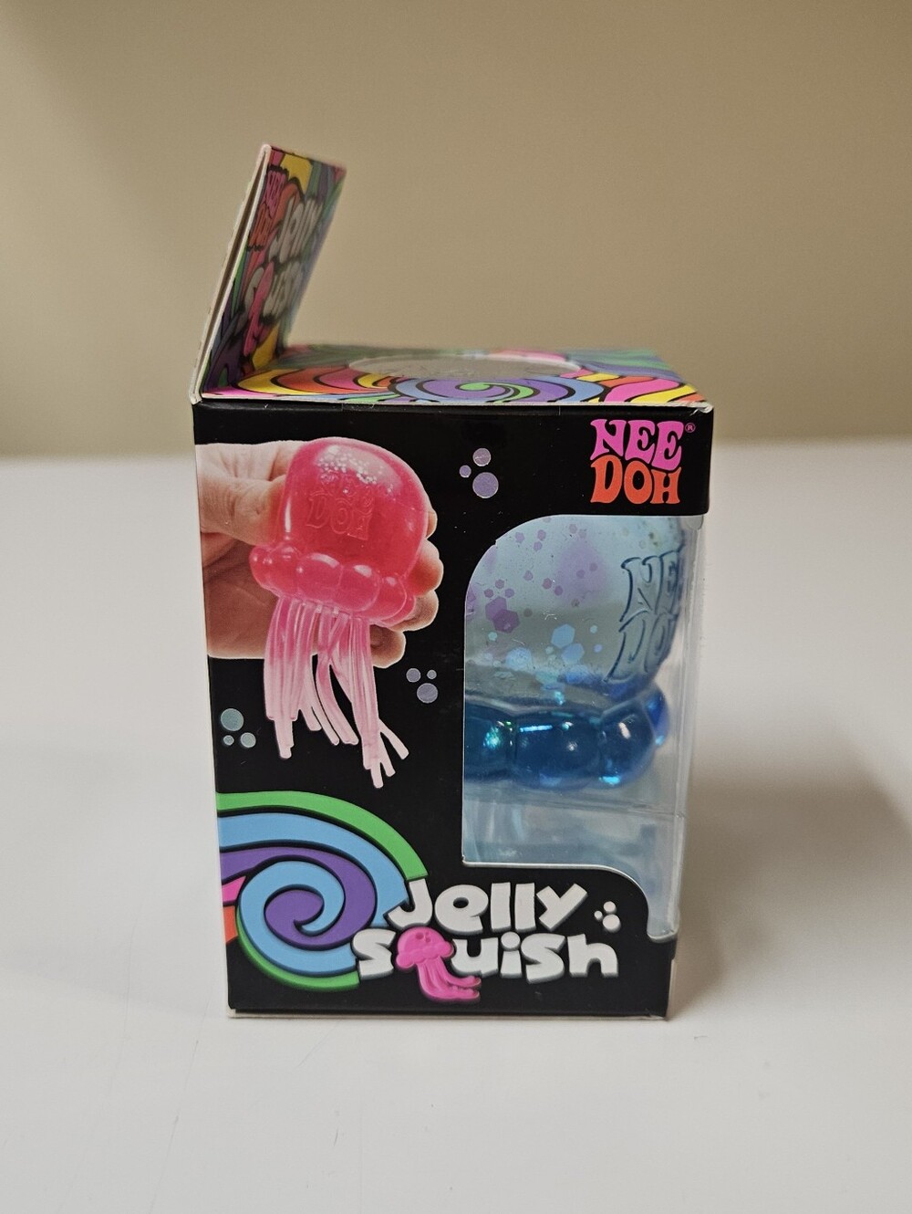 Needoh Jelly Squish Blue Jellyfish Sensory Toy Fidget New Sealed Box Authentic - Picture 2 of 11